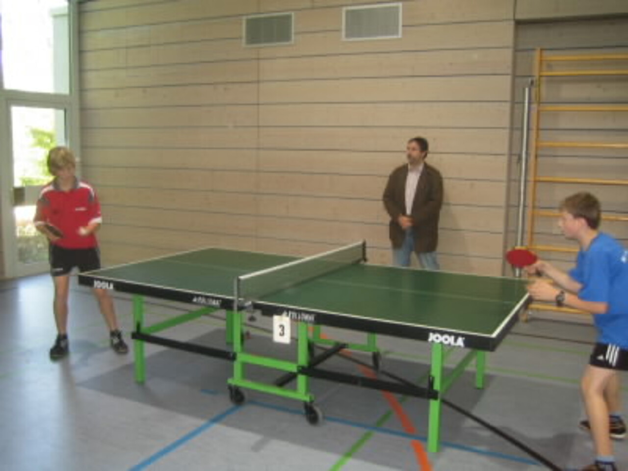 Die Endspielteilnehmer bei den Schülern B: Andre Biermeier (li) und Nicolas Burger